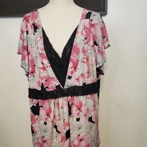 Floral Top with Lace